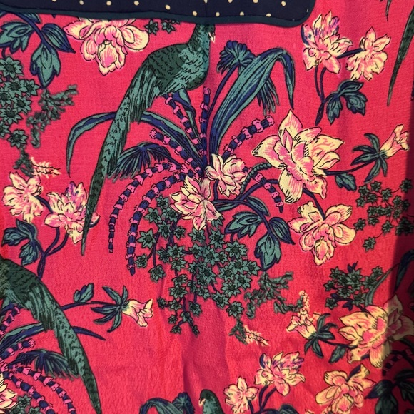 Anthropologie Maeve Floral Long Sleeve Dress with Polka Dot Accents - Picture 11 of 13